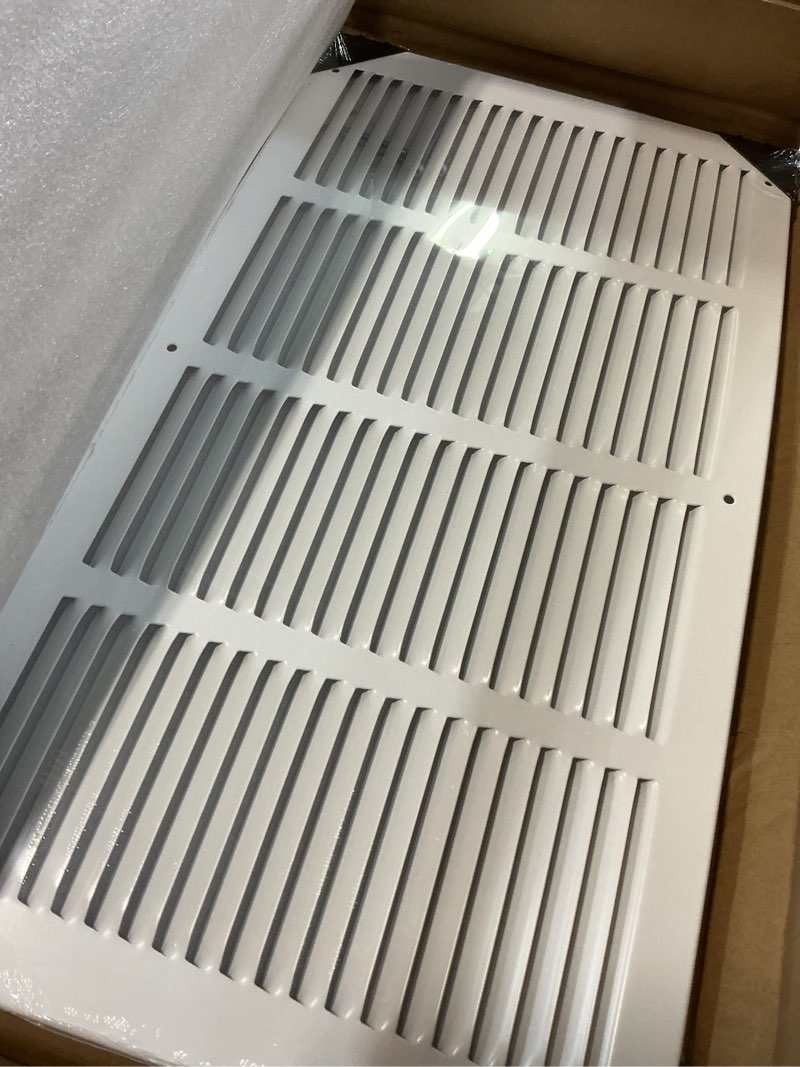 Condition photo showing Good Condition for return air grille for 20"wx10"h inch duct opening,air return vent cover for wall or ceiling,ac wall vent cover grill hvac cold air intake grille without filter housing,outer dimension:21.75"wx11.75"h 20''w×10''h