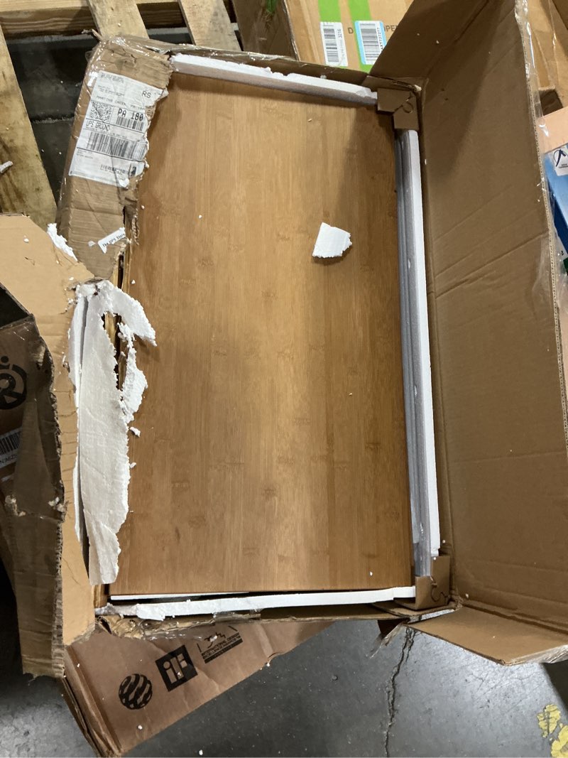 Condition photo showing As Is for wire shelf covers, bamboo wire rack covers for pantry, closet (4pcs, 28" w x 16" d) 28"w x 16"d 4