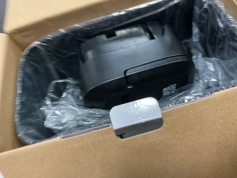 Condition photo showing As Is for pen+gear 6-sheet cross-cut paper/credit card shredder with 3.7 gallon bin, black, home & office use