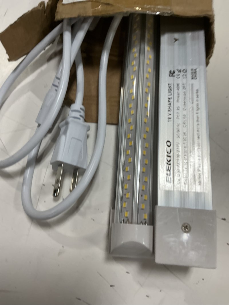 Condition photo showing Good Condition for led shop light, super bright 40w 5600lm 5000k shop light are 5 times brighter than cabinet lights, linkable 2ft led lights fixture for cabinet garage workbench 2-pack