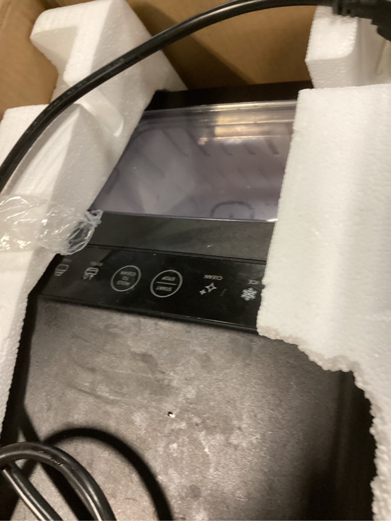 Condition photo showing Good Condition for iceman pebble ice machine, countertop nugget ice maker produces chewable pellet ice in 20 minutes, makes 33lbs/day, with one-touch cleaning function and ice scoop/basket included – stainless steel