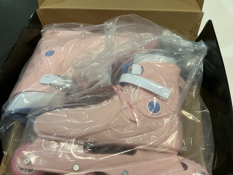 Condition photo showing Good Condition for inline skates for women - adjustable size roller blades for adult female, hard shell abec-7, smooth and comfortable pink l (9-11)