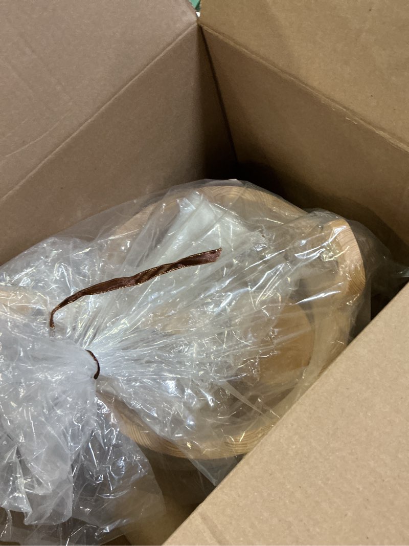 Condition photo showing Good Condition for Sauna Bucket with Ladle Handmade Wooden Sauna Bucket Sauna Spa Accessory - 5 Liter (1.3 Gallon) Sauna Bucket with Felt Sauna Hat and Sauna Seat Pad