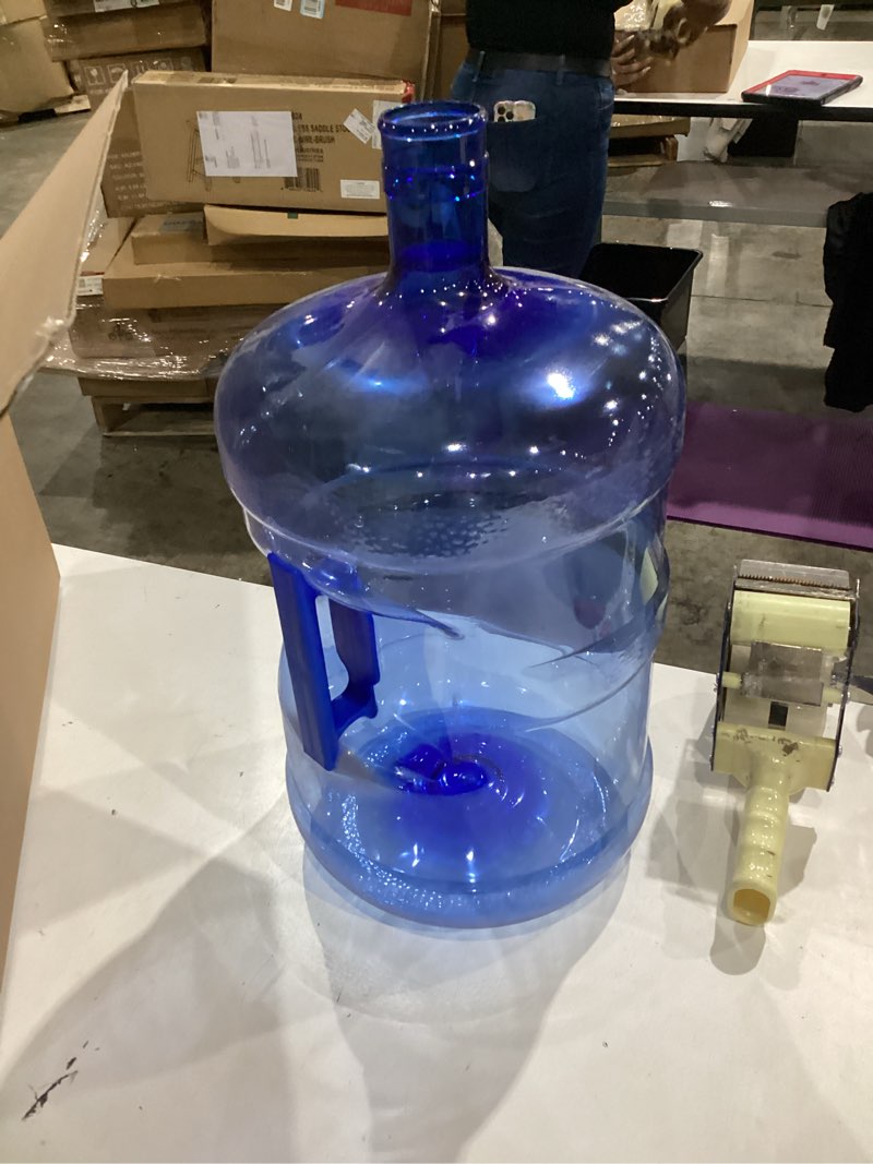 Condition photo showing Good Condition for kisangel 1.32 gallon water bottle, 5l water jug with screw cap, plastic handle bucket container for camping outdoor travel fitness home