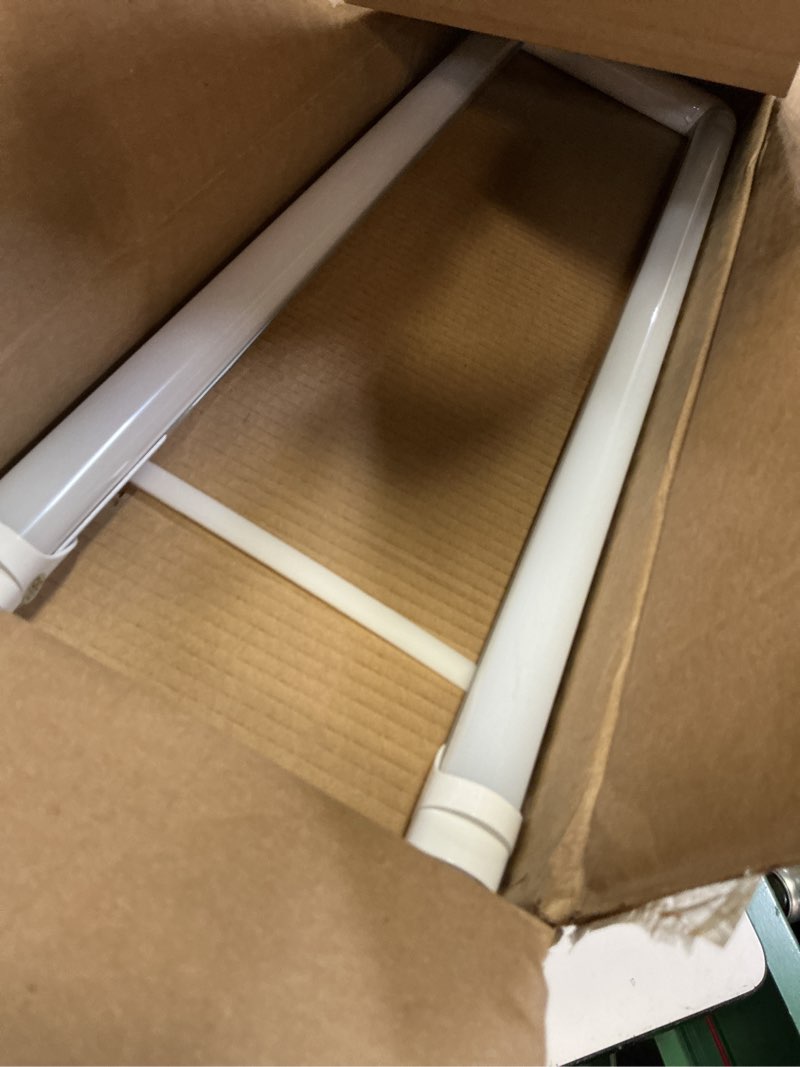 Condition photo showing As Is for 2ft t8 t12 u shaped led tube light, 15w (36 watts equivalent) 5000k daylight, 24in led replacement for u bend fluorescent bulbs, direct or ballast bypass, ul&dlc listed(10 pack) 5000k 10 pack