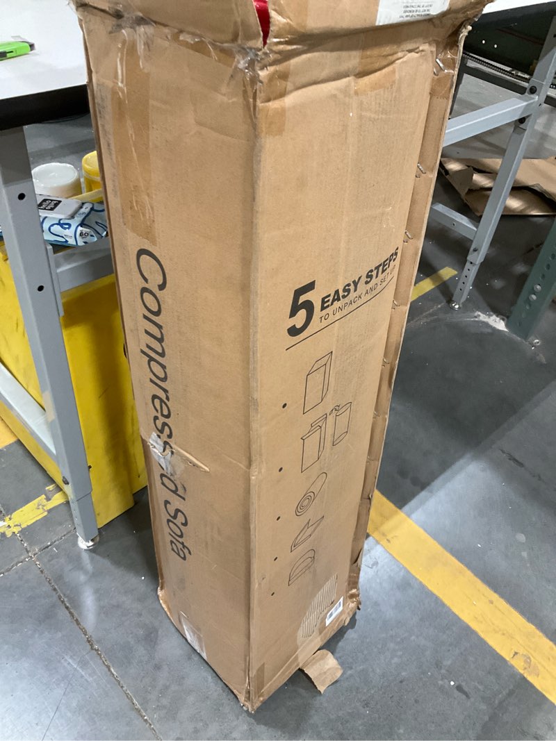 Condition photo showing As Is for Novilla 106" Modular Sectional Sofa, Modern Cloud Sectional Couch with Smarts Coil® Support, U-Shape Boneless Couch for Living Room Apartments Bedroom, No Assembly Required (3 Seater + 2 Ottoman) Black 3 Seater + 2 Ottoman