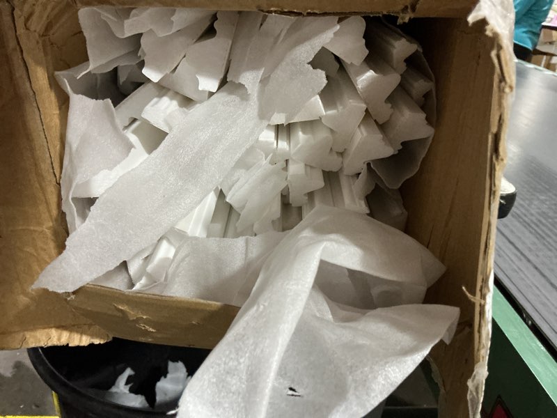 Condition photo showing As Is for Pangda 3 Set Peel and Stick Wall Molding Kit Inner and Outer Layer Style Premade Wainscoting Panel for Interior Wall Moulding Decor Accent Wall Molding (31x63inch+78x63inch) 3 31x63inch+78x63inch