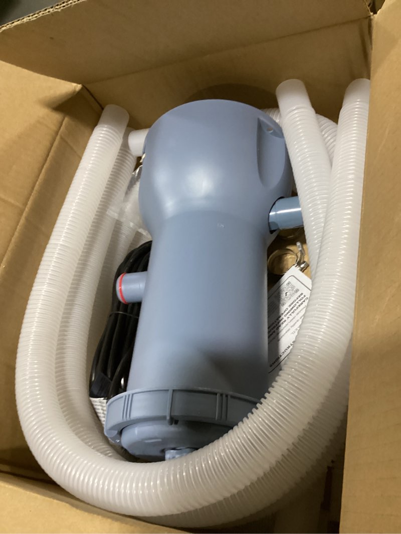 Condition photo showing New/Like New for kimfilter pro series 1000 gph above ground pool filter pump, powerful pool cartridge filter pump, water circulation and filtration system -improved water clean & clarity, pools pumps above ground-gray