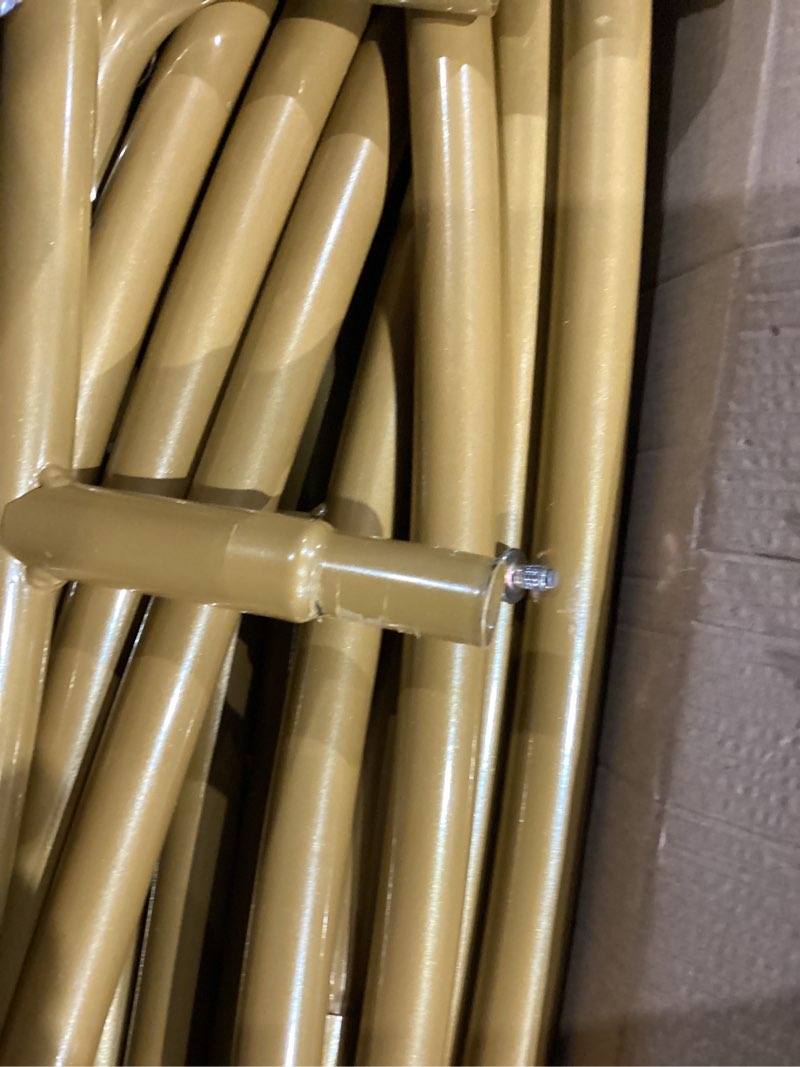 Condition photo showing Good Condition for round arch stand 6.6ft circle balloon arch frame circle backdrop stand gold round arch with storage bag for valentines day wedding birthday party bridal shower anniversary event ceremony decoration gold 6.6 ft