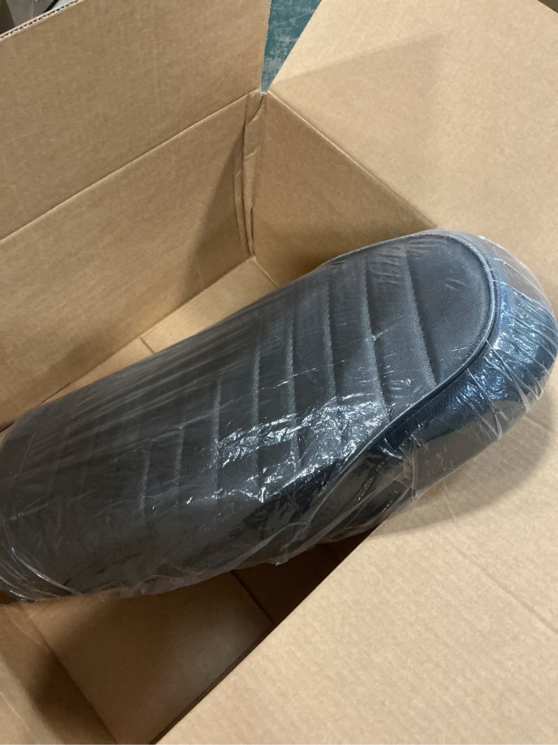 Condition photo showing As Is for Motorcycle Cafe Racer Seat Universal Flat Brat Vintage Saddle Seat For CB Yamaha XJ (Black)