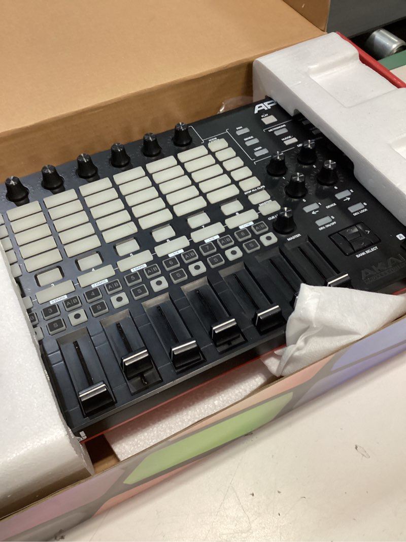 Condition photo showing Good Condition for Akai Professional APC40 MKII - USB MIDI Controller for 1 to 1 Mapping with Ableton Live Lite with 5x8 Clip Launch Matrix, Knobs and Faders, Pro Software Suite Included