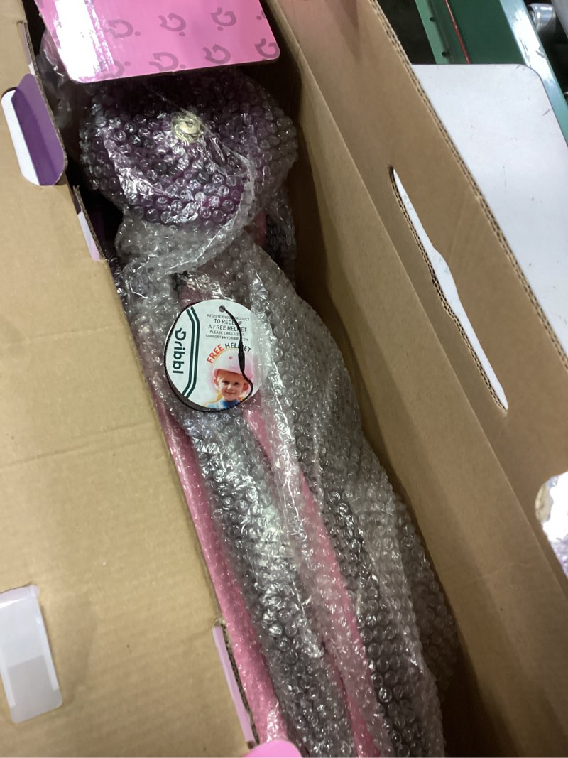 Condition photo showing New/Like New for Dribbl 3-Wheel Kids Scooter - Lean-to-Steer Technology, Adjustable Height Handlebar, Wide Anti-Slip Deck, Scooter for Boys & Girls Ages 3+, Child Safety Approved, Support Riders Up to 165 lbs, Purple