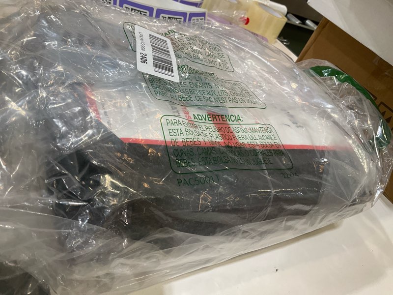 Condition photo showing As Is for SlipToGrip Universal Entryway Door Mat - 42 x 35 Inch Plaid Floor Mat for Indoor and Outdoor Use - No-Slip, Washable, Patio, or Garage 42" x 35" (1 Pack) Black