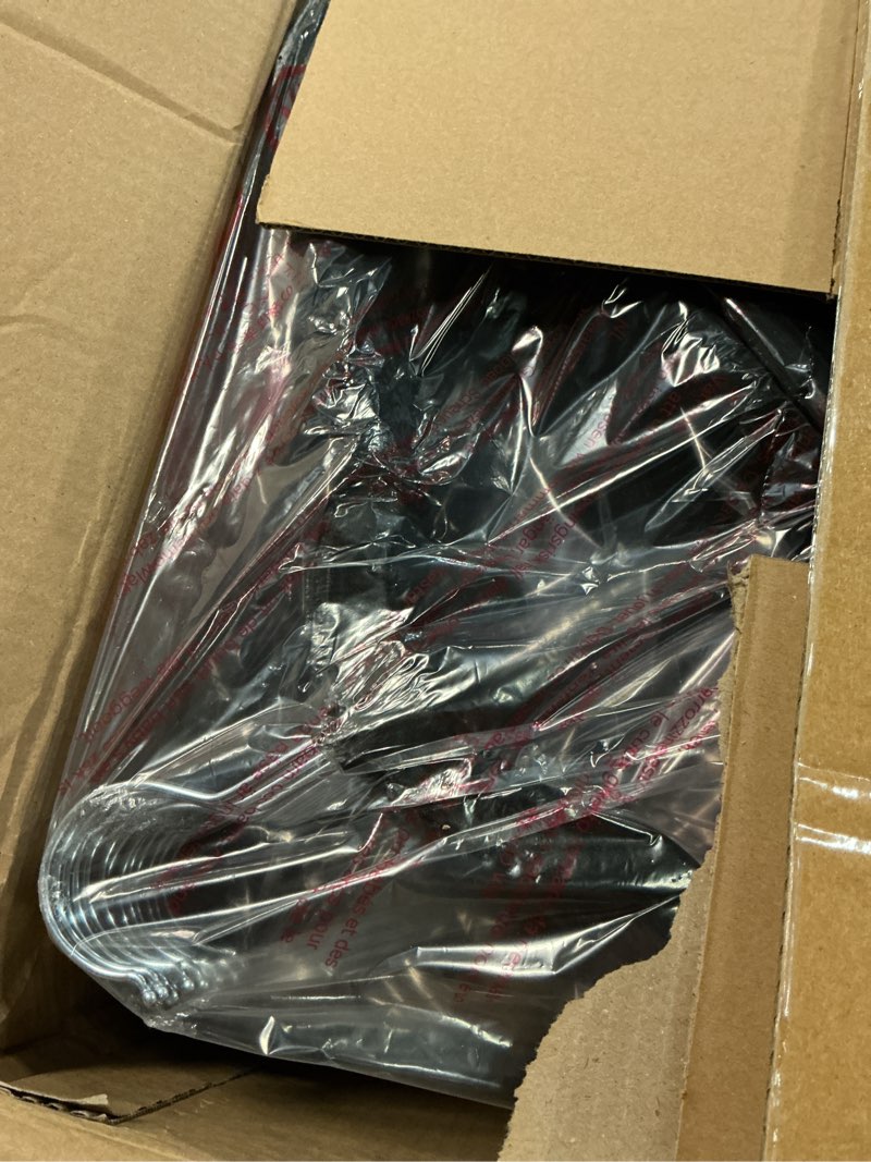 Condition photo showing New/Like New for house day premium velvet hangers, non-slip flocked felt, sturdy coat & suit hangers for closet space saving (100 pack, black) 100 pack black