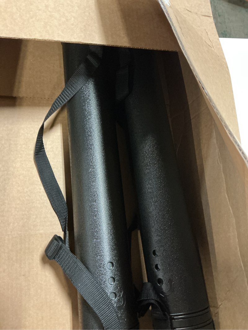 Condition photo showing New/Like New for calpalmy 2-pack extendable poster tubes expand from 24.5” to 40” with shoulder strap | carry documents, blueprints, drawings and art | black portable durable round storage cases with lids and labels large round black