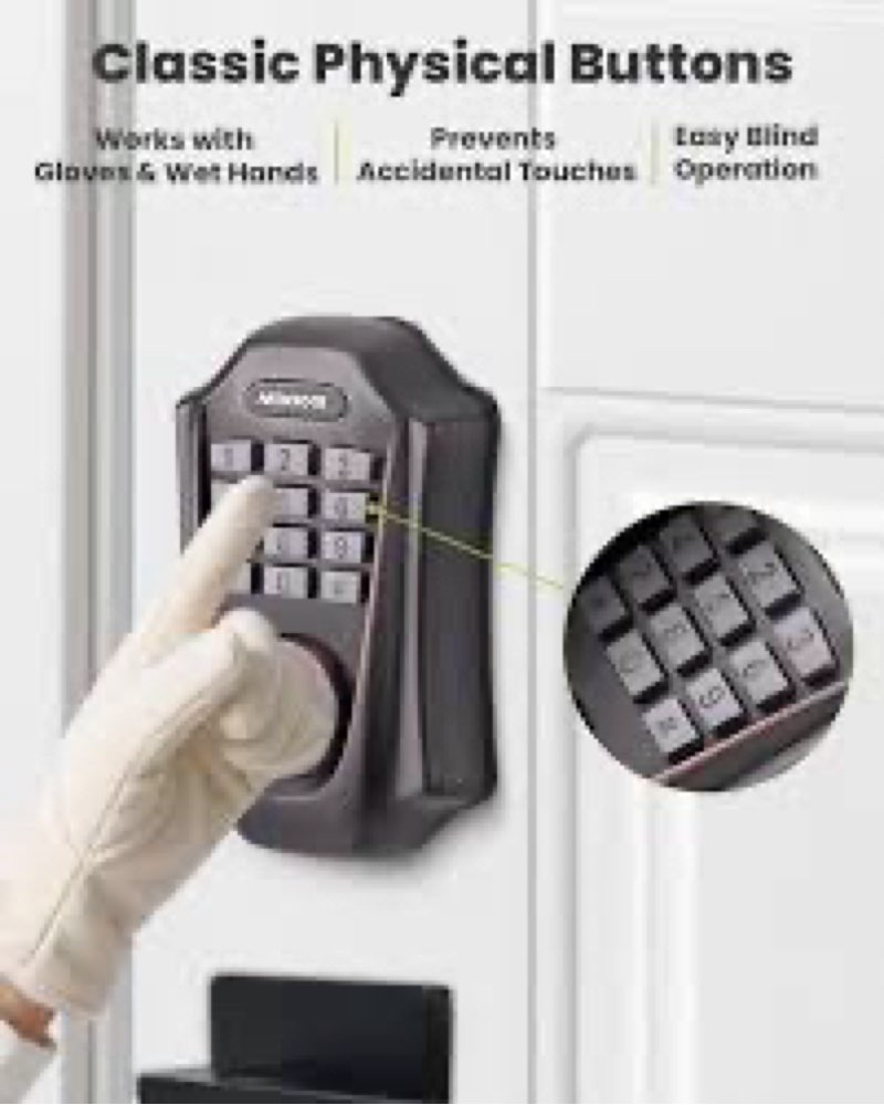 MENDOCK Keyless-Entry Deadbolt Smart Lock: UF01 GreenShield Digital Exterior Locks for Front Door, T