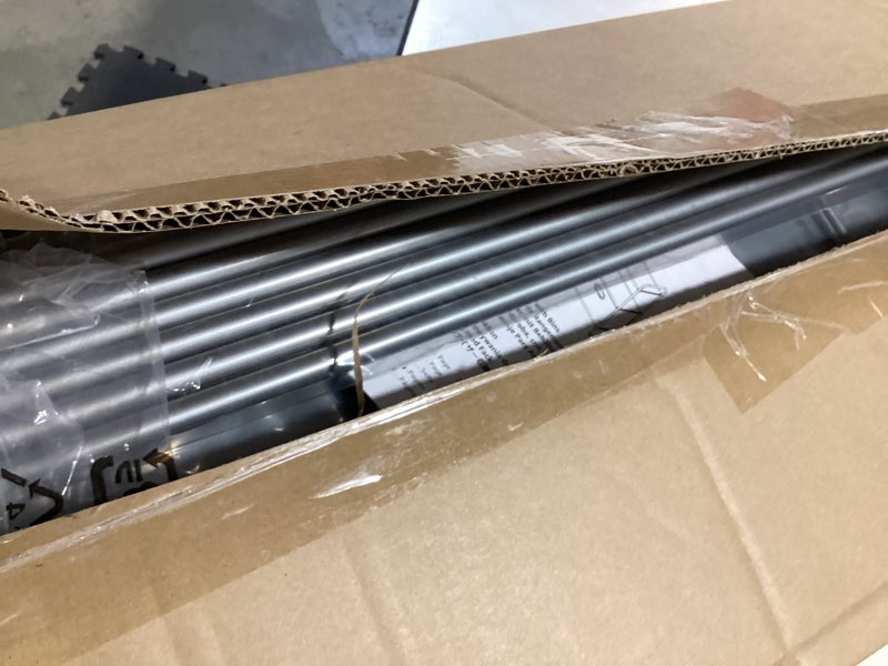 Condition photo showing As Is for Amazon Basics Closet Storage Organizer with Fabric Bins, Drawers and 3 Shelves, Grey, 32.7" x 12.2" x 31"