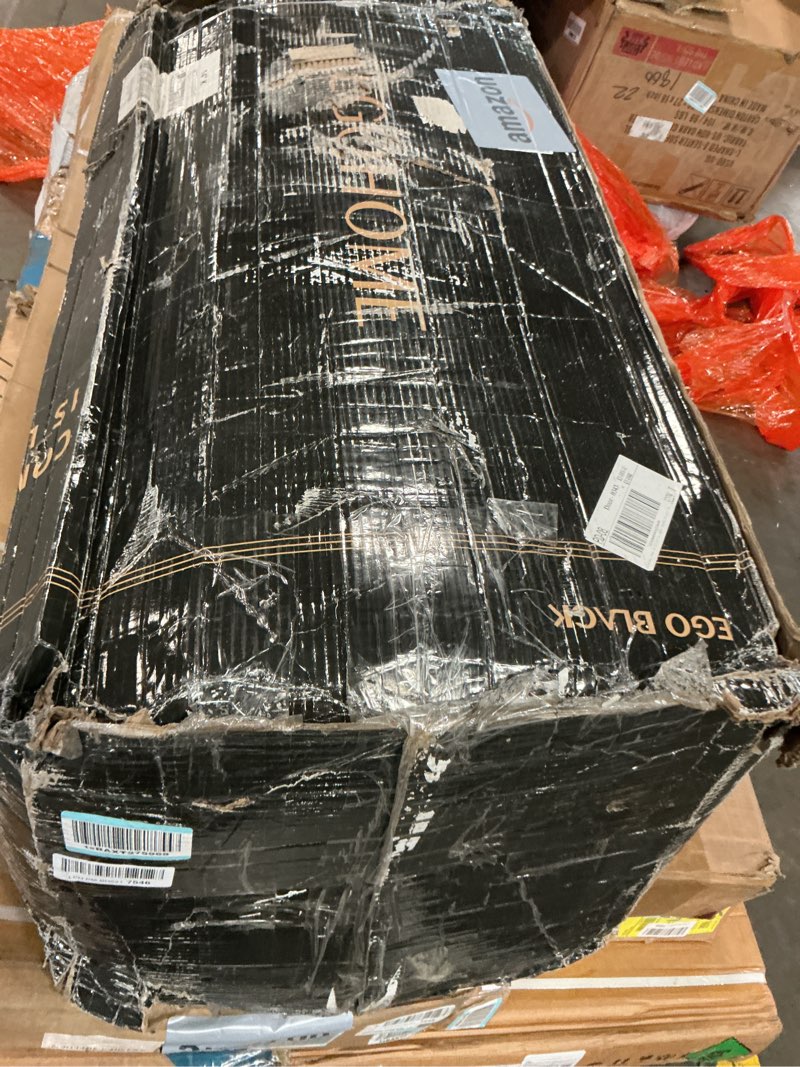 Condition photo showing New/Like New for EGOHOME 14 inch Hybrid King Mattress, Memory Foam Pocket Spring Mattress with Cooling Cover, Bed in a Box, CertiPUR-US Certified, Made in USA, 76”x80”x14” Black King (U.S. Standard) 14 Inch Medium Plush