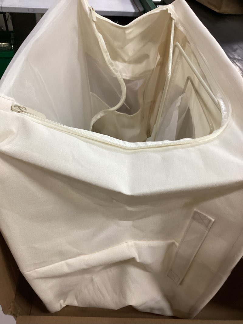 Condition photo showing Good Condition for 66l large cashmere sweater storage bag with steel frame | natural red cedar protection | foldable closet organizer with oxford fabric, mesh windows | premium garment box for wool, winter coat, clothes
