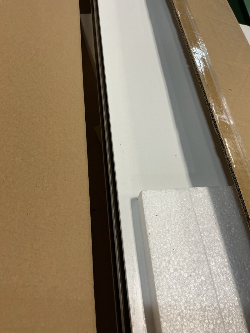 Condition photo showing Good Condition for bayka floating shelves, 48 inches long heavy duty wall mounted rustic wood shelves for bathroom, bedroom, living room, kitchen, office, hanging shelf for books/storage/decor(white,set of 2) c. white - modern minimalist style 48inches