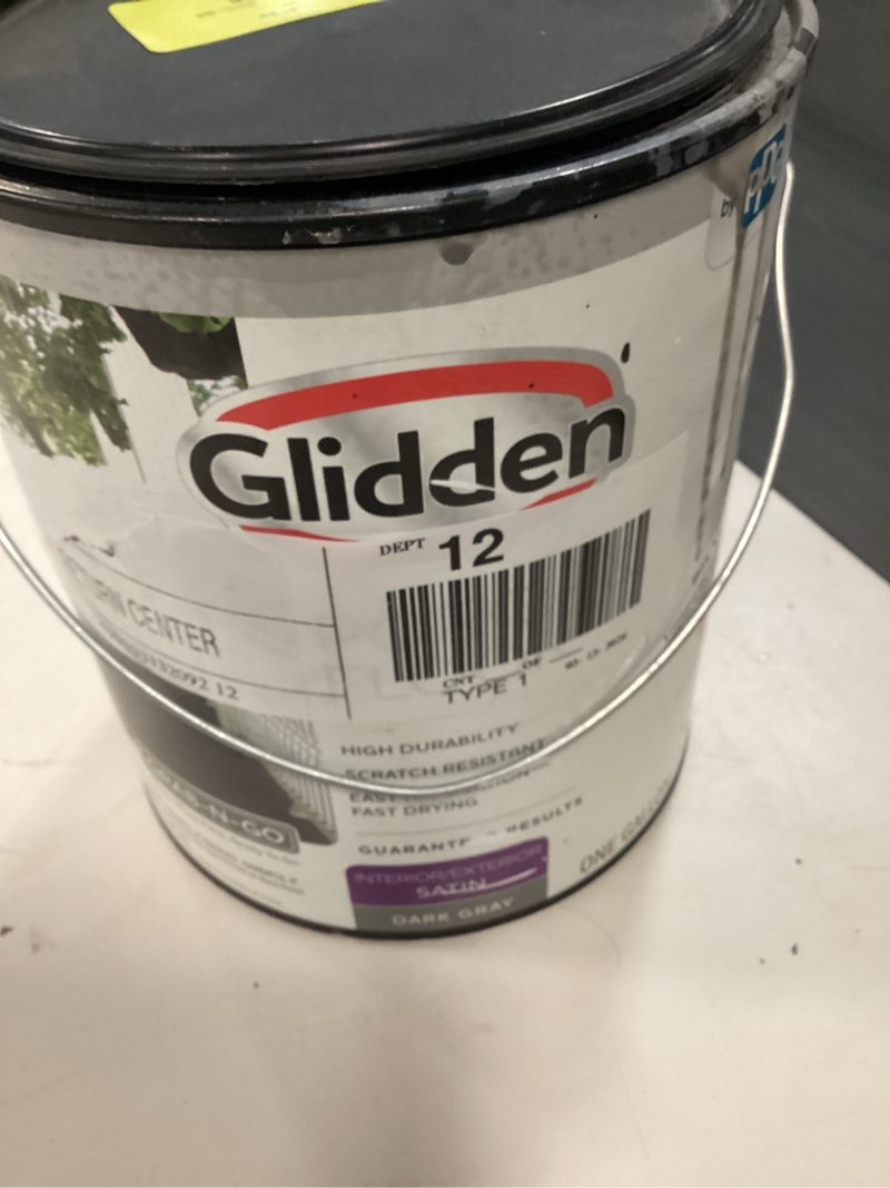Condition photo showing New/Like New for glidden total interior wall paint & primer all-in-one, stepping stone/gray, flat, 1 gallon stepping stone glidden total flat 128 fl oz (pack of 1)