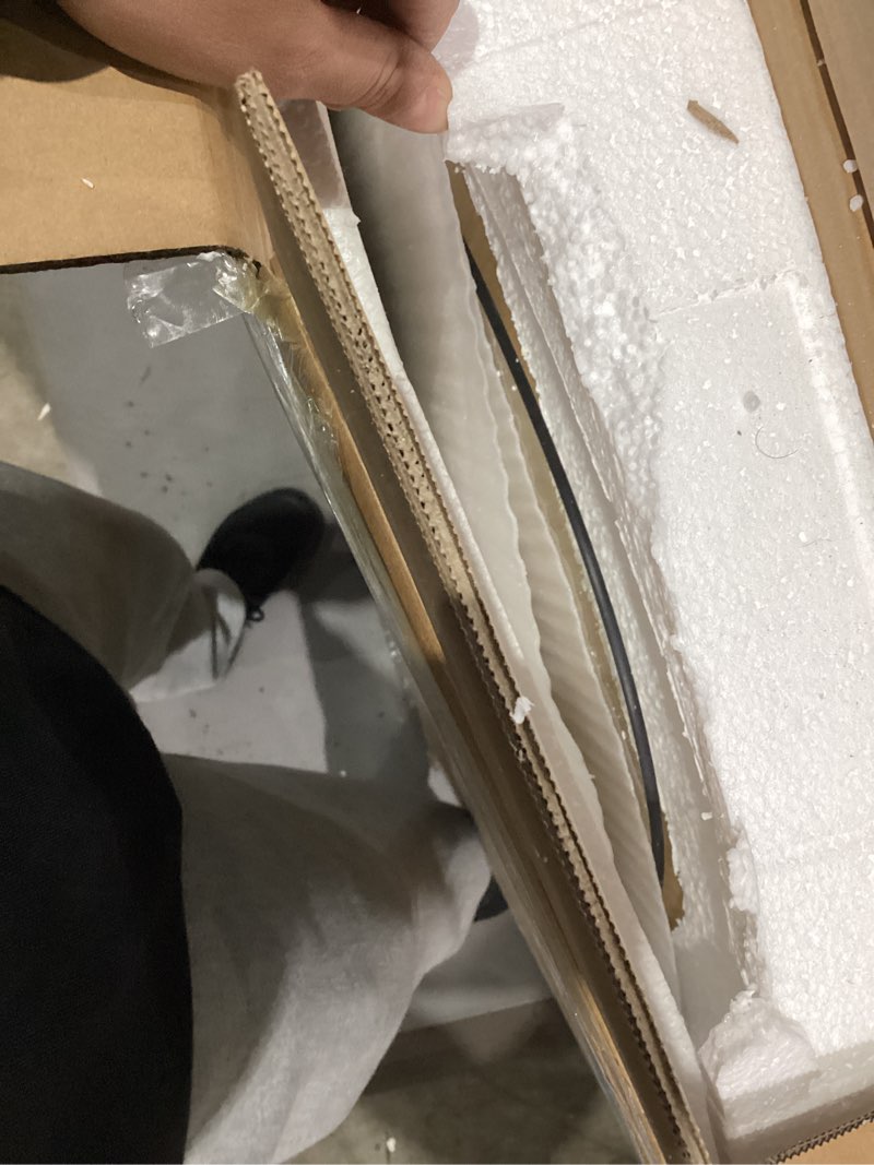 Condition photo showing New/Like New for Modern Glass Coffee Table, Mid Century Small Coffee Table, Coffee Table for Living Room,Suitable for Bedroom Living Room Reception Office Tables (Wood/Transparent, Small) Wood/Transparent Small 32.2 * 22.4 * 16in