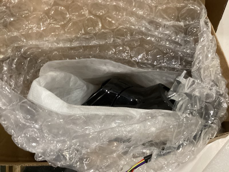 Condition photo showing As Is for left driver side mirror compatible with 2023 2024 2025 kia sportage with manual folding power glass heated turn signal blind spot black replace#87610p1060(8pins) r black