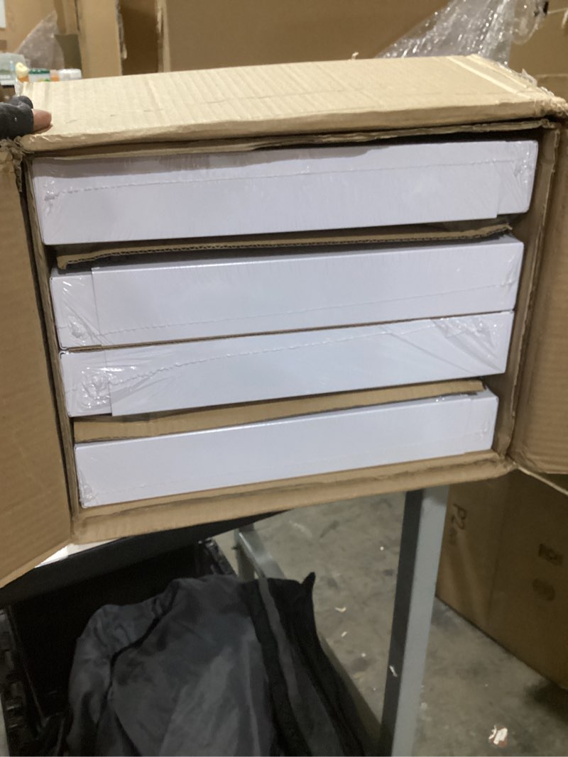 Condition photo showing Good Condition for 4 Pack Expandable Pull Out Cabinet Organizer 21"Deep With Raising Pad for Framed Cabinets,Upgrade 3 Slide Rails Slide Out Drawers,No Drill Roll Out Shelves,Adjustable Width 15.1"-26.3" White White 21"D x 15.1"-26.3"W(4Pack)