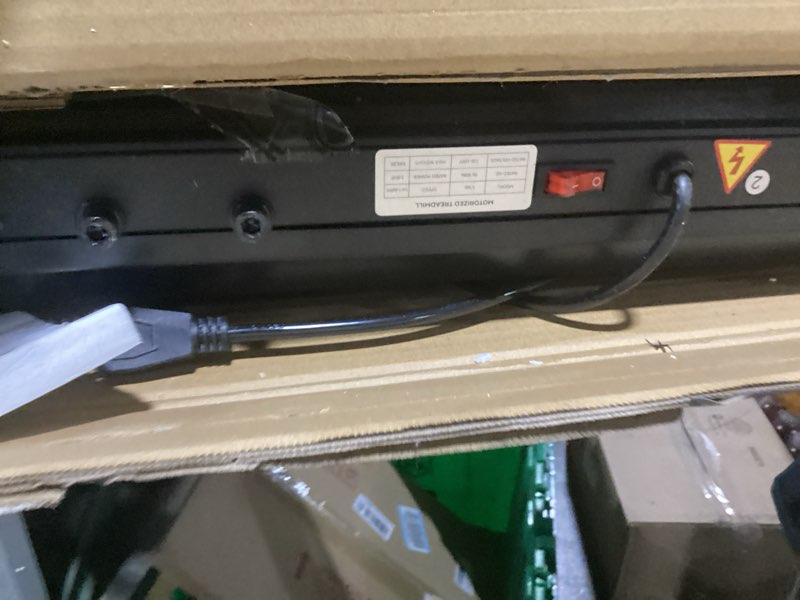 Condition photo showing As Is for Electric Treadmills for Home with Incline, Walking Pad Treadmill with Handle Bar, 0.6-7.6MPH Portable Small Treadmills with Handles for Home Small Spaces, 3.0HP Walking Pad with Incline and 350LBS Black-1