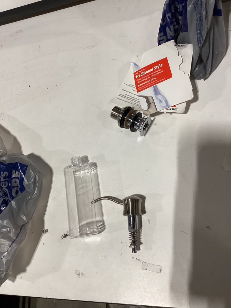 Condition photo showing As Is for Keeney K612PC Premium Style Soap and Lotion Dispenser  Polished Chrome