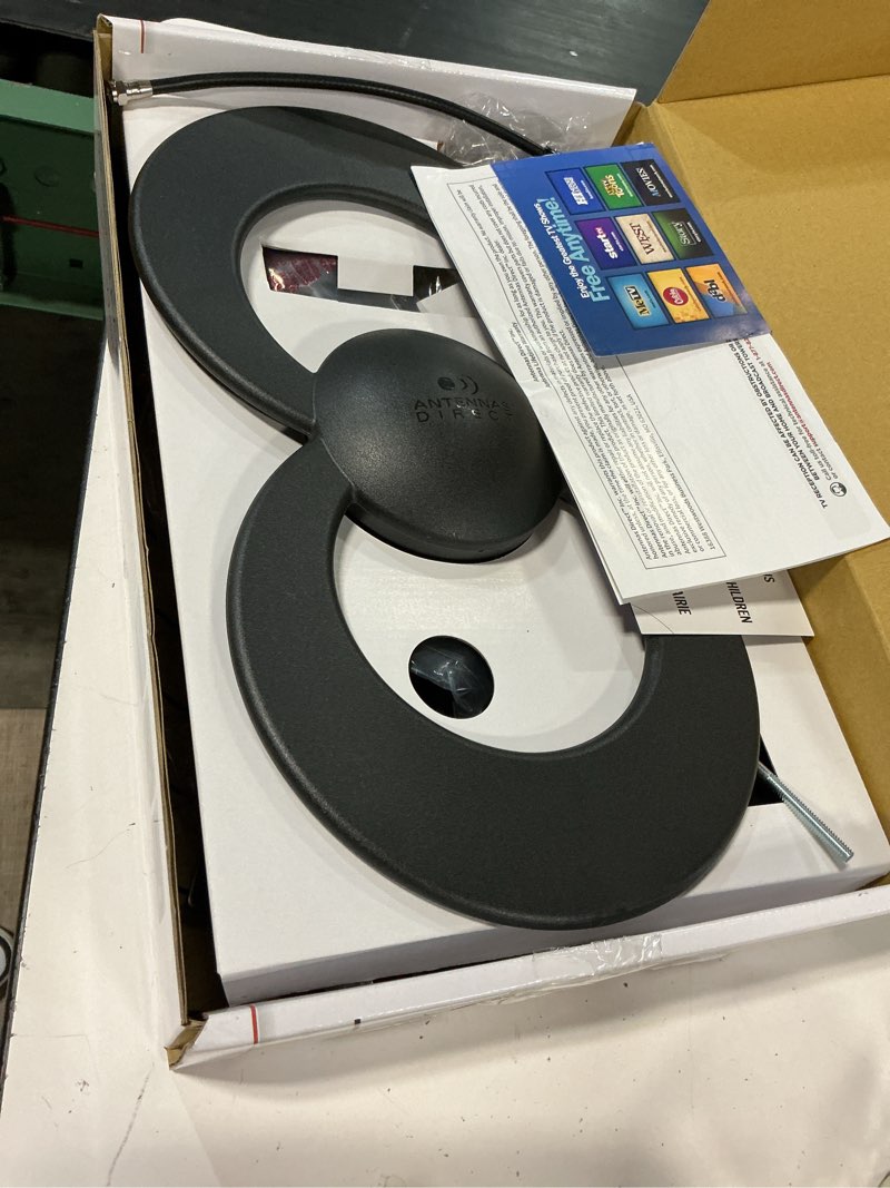 Condition photo showing As Is for antennas direct clearstream 2v indoor outdoor tv antenna  multi-directional  60+ mile range  mast