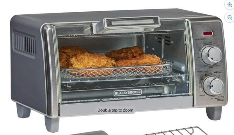 Crisp 'N Bake Air Fry Countertop Convection Toaster Oven, Medium Capacity, 4-Slice, 5-in-1, Fits 9” Pizza, 30-Min Timer, Bake, Broil, Air Fry, Toast, Keep Warm, Stainless Steel  