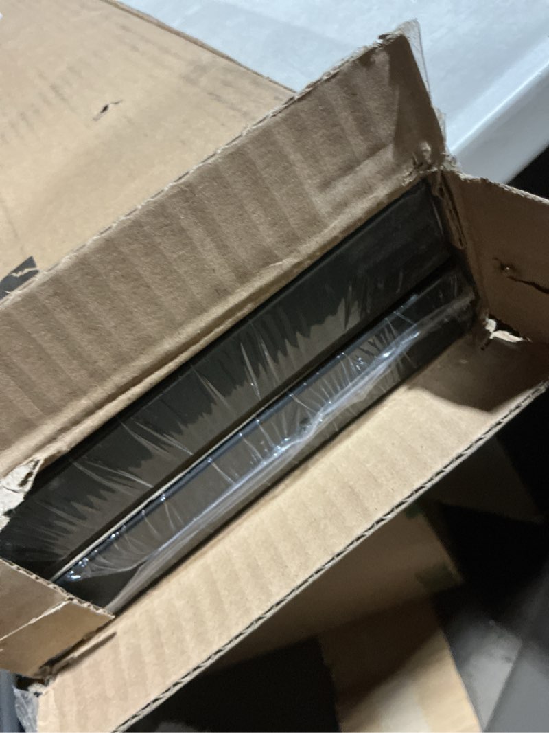 Condition photo showing Good Condition for You Have Space Wall Mount 34 Inch Media Storage Rack CD DVD Organizer Metal Floating Shelf Set of 2 Black