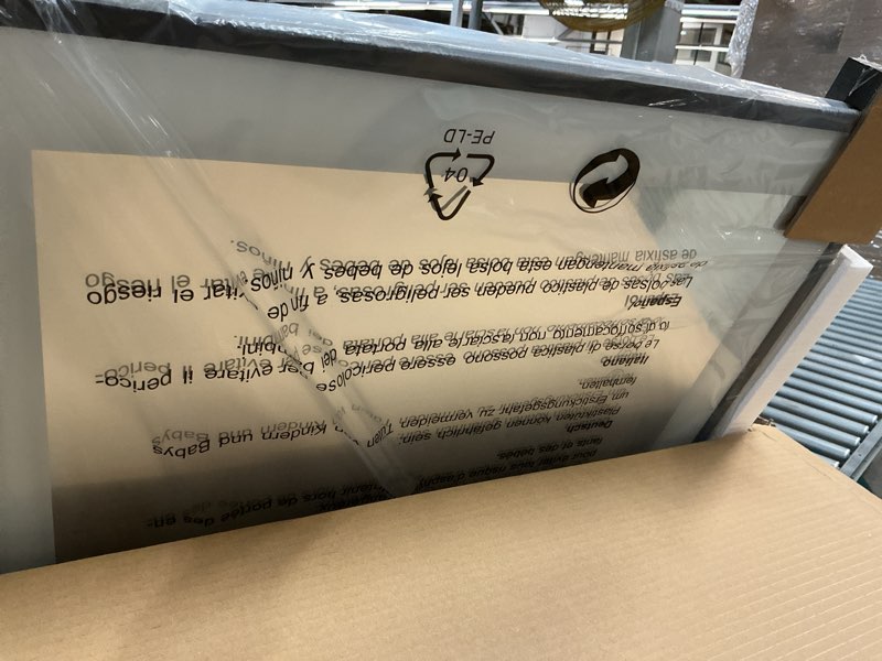 Condition photo showing Good Condition for 24 x 36 Inch LED Bathroom Mirror with Black Frame, Lighted Bathroom Mirrors for Vanity with Super Bright Front Light + Backlit, Anti-Fog, 3 Colors Stepless Dimmable Motion Sensor Smart Restroom Mirror 24"L x 36"W