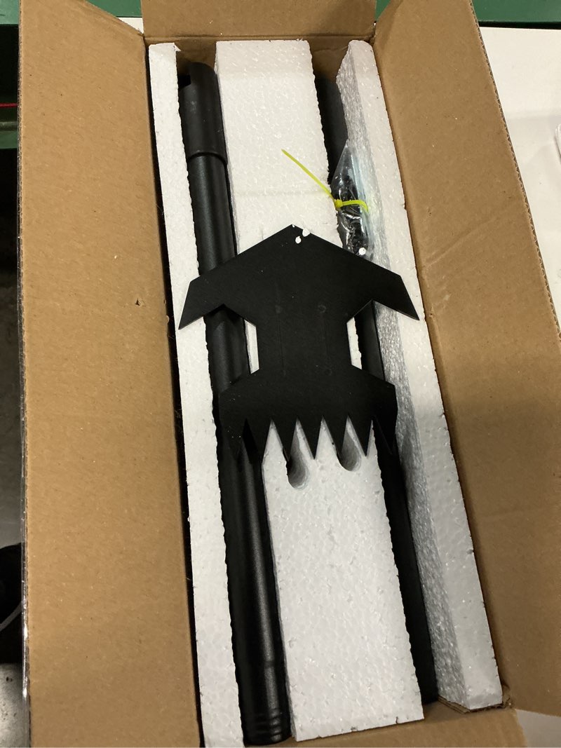 Condition photo showing New/Like New for scuffle hoe for weeding - 48" adjustable long handle action hoe, heavy duty 2-in-1 push pull garden hoe with sharp serrated blade for flower beds, lawn, yard and sidewalks