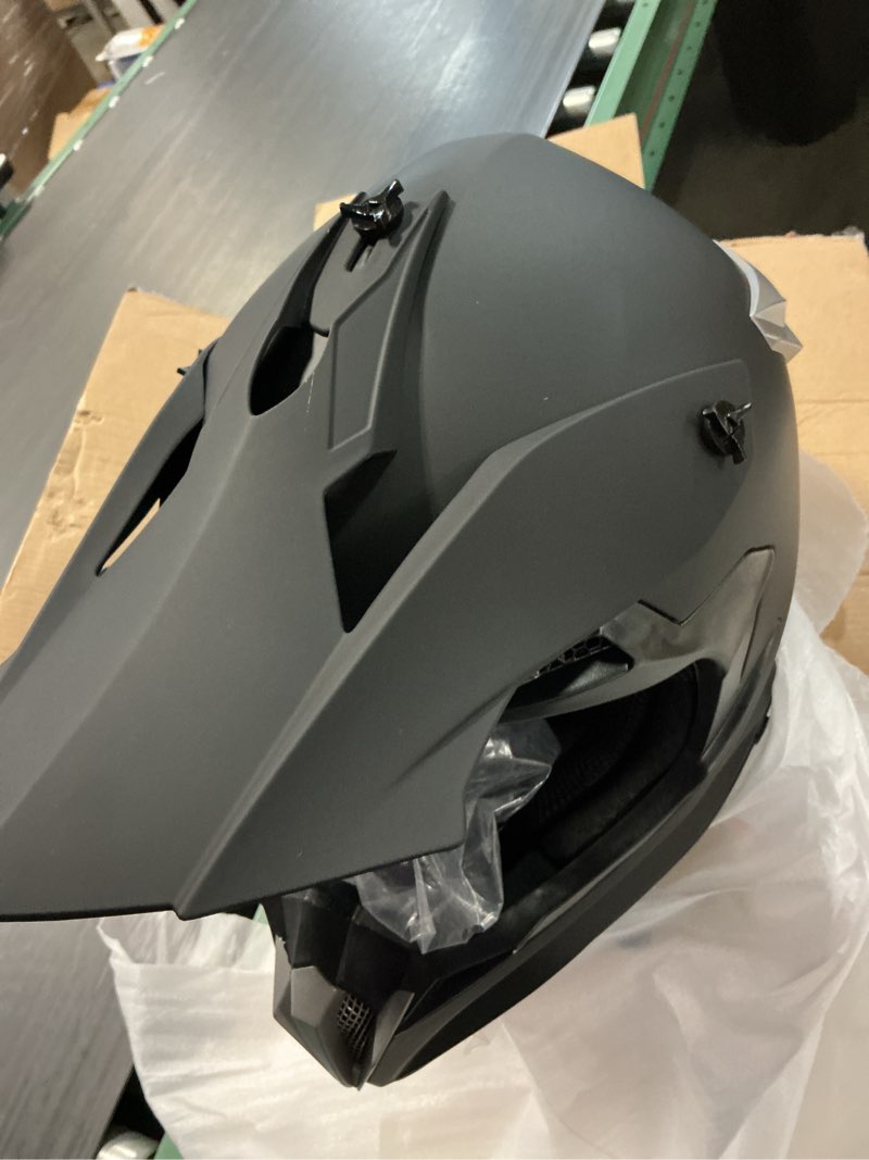 Condition photo showing New/Like New for oumurs adult motocross dirt bike helmet with goggles, gloves & mask dirt bike atv helmet for unisex-adult men women adjustable sun visor dot/fmvss-218 off-road motorcycle helmet utv helmet downhill matte black-188 large
