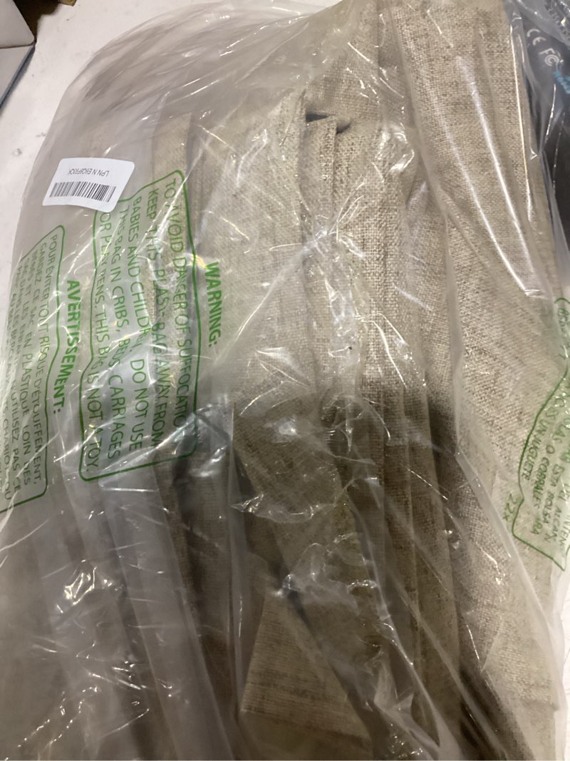 Condition photo showing Good Condition for miulee 100% blackout linen textured curtains for bedroom solid thermal insulated copper brown grommet room darkening curtains & drapes luxury decor for living room nursery 52 x 96 inch (2 panels) copper brown 52"w x 96"l (pack of 2)