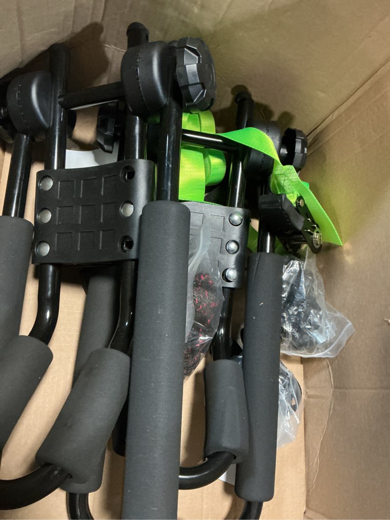 Condition photo showing As Is for folding kayak roof rack j-bar adjustable | for kayak/canoe/sup, roof mounting, fits suv/car/truck crossbars(23-krf-1 )