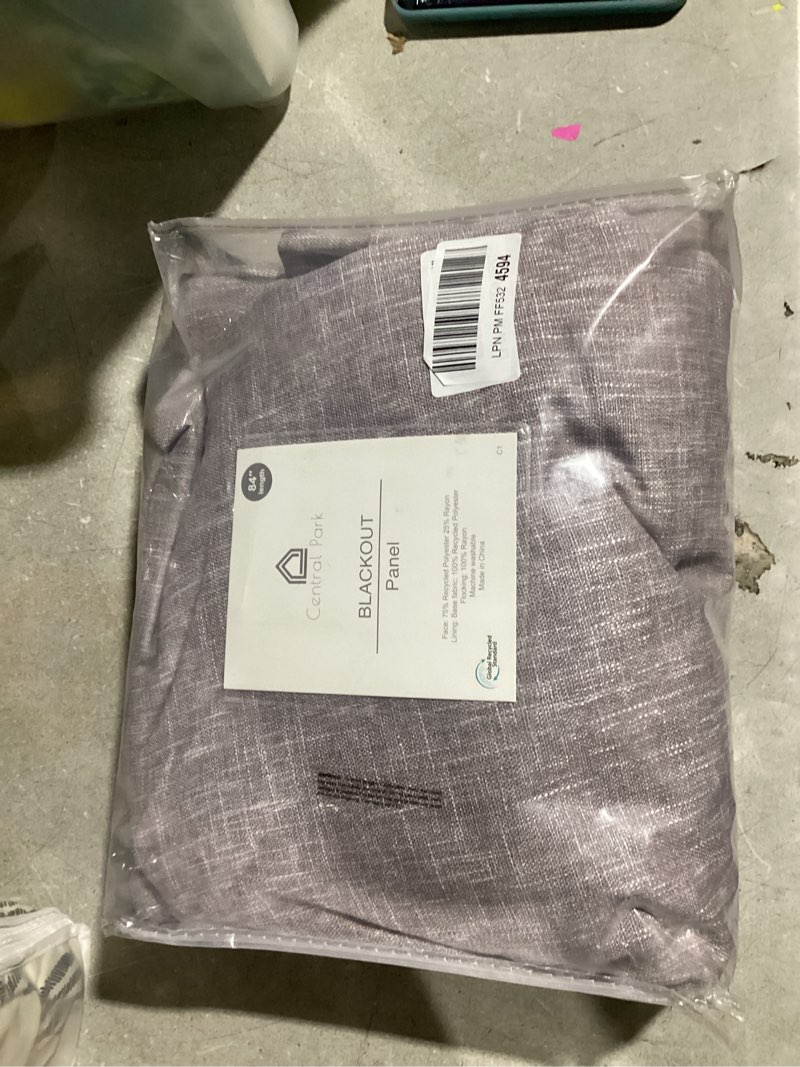 Condition photo showing Good Condition for Lavender Solid Full Blackout Curtain Heavy Linen Texture Window Treatment for Bedroom Energy Efficient Noise Reducing Drapes 8 Grommets Top for Living Room with Liner, Liliac, 50"x84", 2 Panels Lavender 50"W x 84"L (Pack of 2)