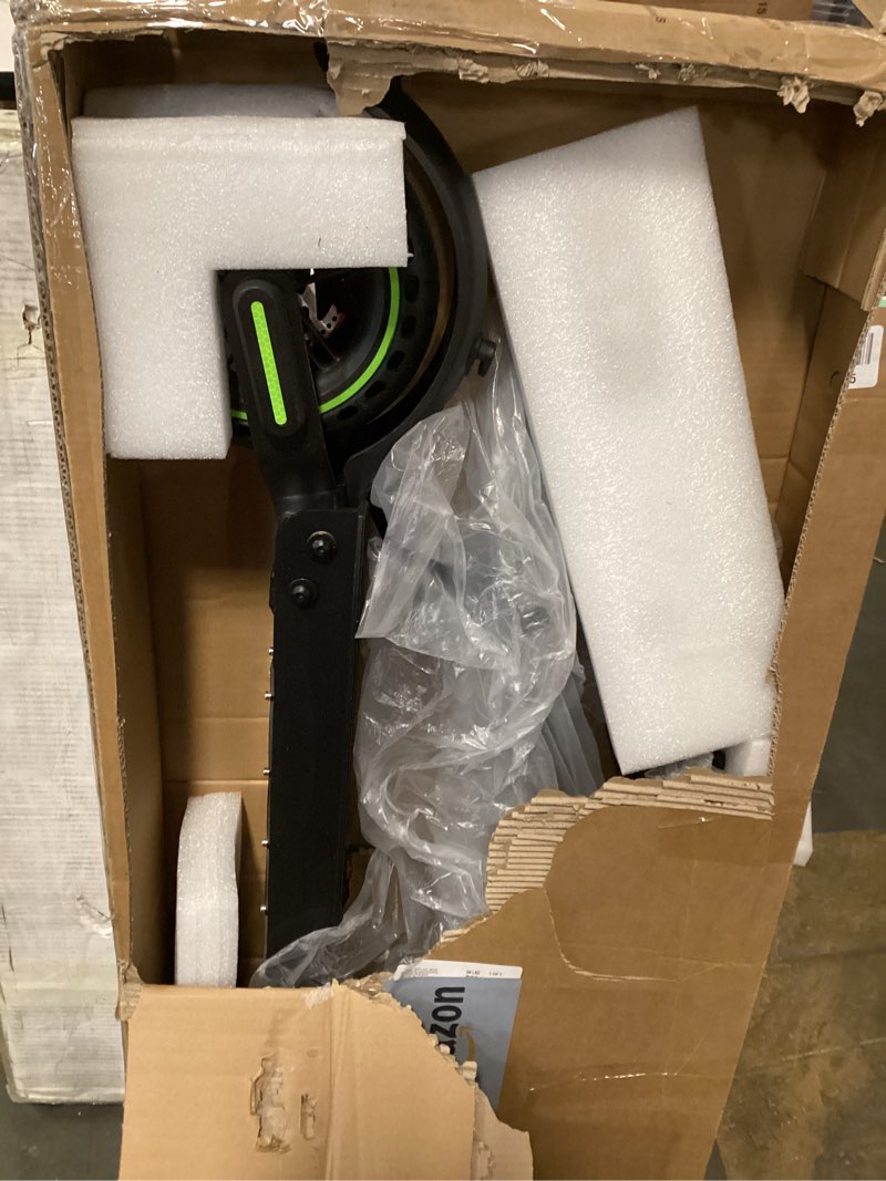 Condition photo showing As Is for Electric Scooter for Adults - Rear Shock Absorber, 500W Motor, 19Mph Max Speed, 8.5" Solid Tires, 18 Miles Range, Dual Rear Suspension, Portable Commuting E-Scooter with Double Braking System and App