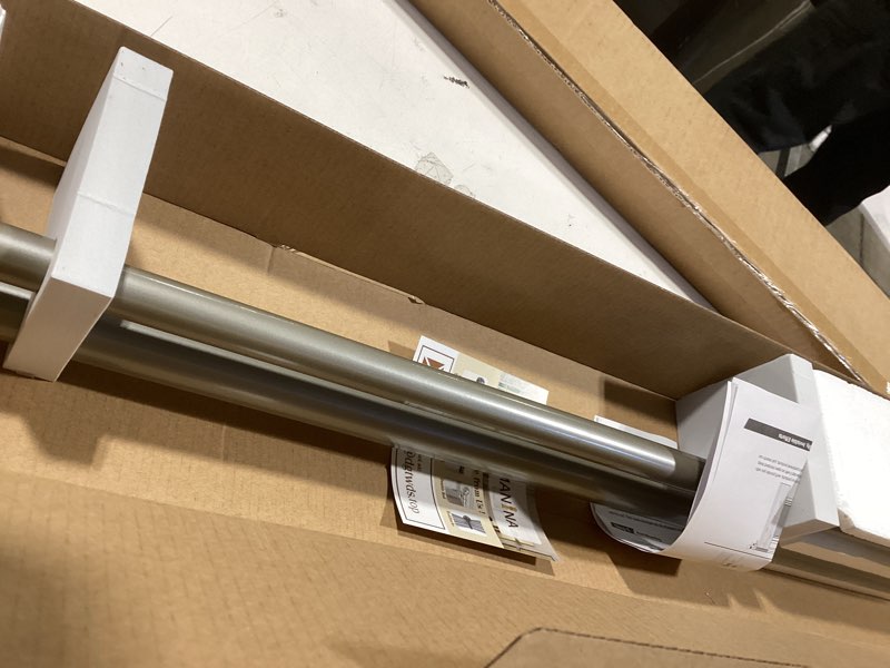 Condition photo showing Good Condition for KAMANINA 1 Inch Double Curtain Rods 36 to 72 Inches (3-6 Feet) Window Telescoping Drapery Rod, Antique Sliver Heavy Duty Curtain Rods for Windows, Twisted Cage Finials Antique Silver 36-72"