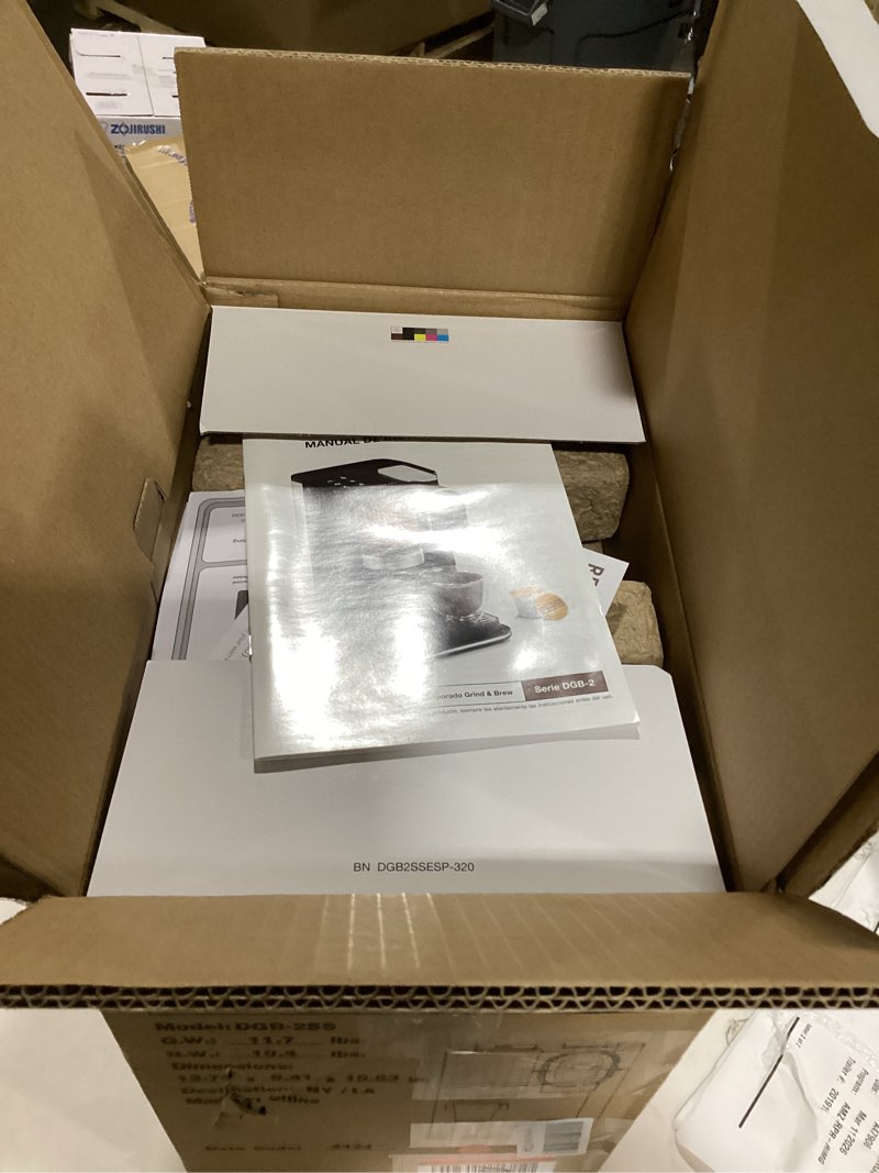 Condition photo showing As Is for Cuisinart Single-Serve Coffee Maker + Coffee Grinder with 8, 10, and 12 oz. Serving Size, Compatible with Single-Cup Pods, 48-Ounce Removable Reservoir, Stainless Steel, DGB-2SS