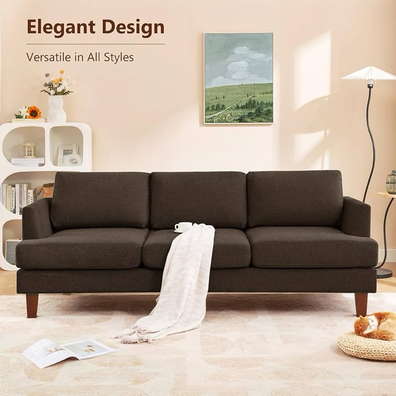 ( incomplete)89.3'' Upholstered Large Sofa with 31.1‘’ Extra Deep Seat