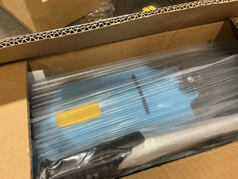 Condition photo showing New/Like New for pool vacuum for above ground pool, 4-section 87-inch above ground pool vacuum, ipx8/long runtime for leaves sand debris & step corner wall, handheld pool vacuums for inground pools hot tub spa vacuum blue