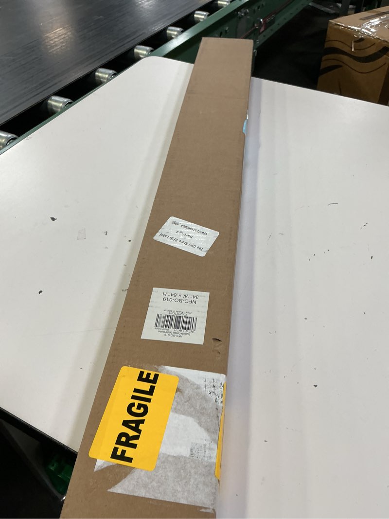 Condition photo showing As Is for lazblinds cordless cellular shades, no tools no drill blackout honeycomb shades pleated blinds for windows, 34" w x 64" h, silver white blackout-silver white 34'' w x 64'' h