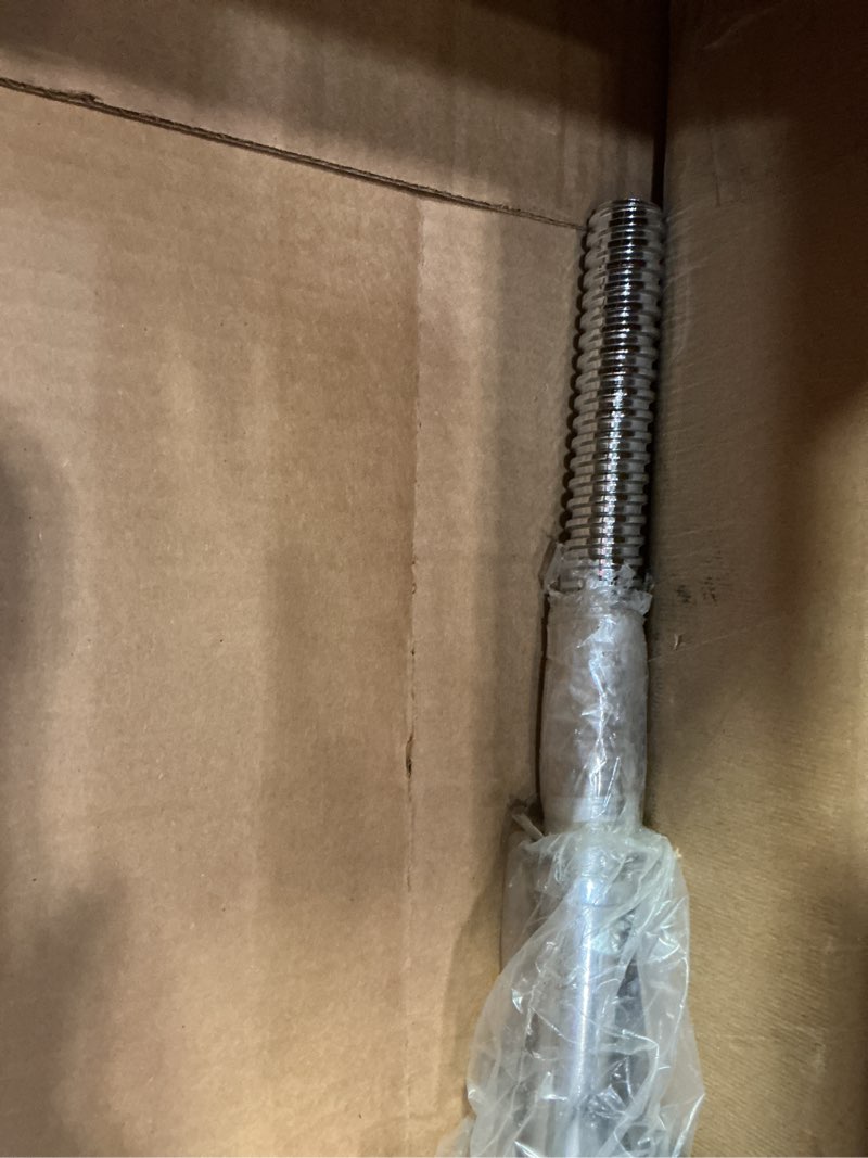 Condition photo showing As Is for 55" weight lifting bar, 1" standard straight barbell bars for weight lifting, olympic barbell bar for bench press/hip thrusts/squats/lunges for gym and home, 2 star star-nuts (480lb weight capacity)