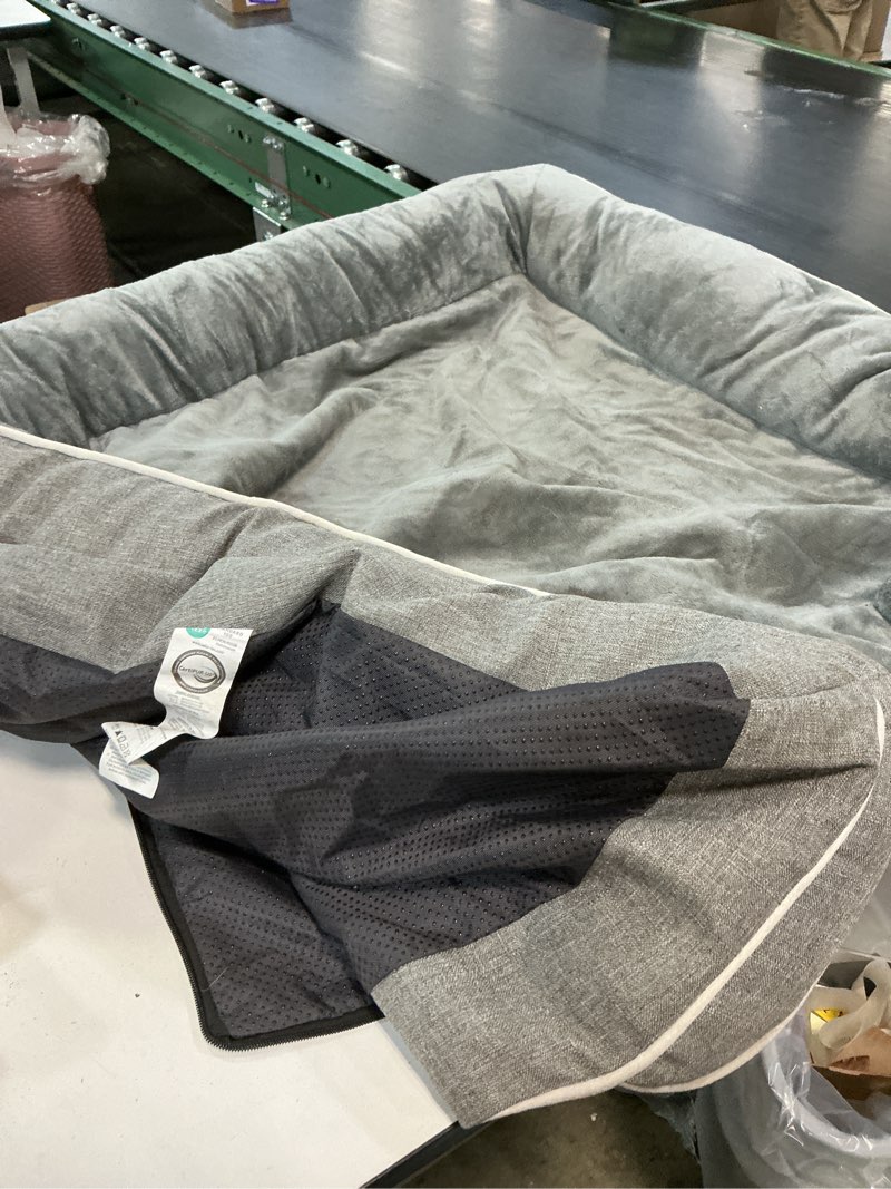 Condition photo showing As Is for dog bed for medium and large dogs pet bed with sides waterproof dog couch with washable removable cover and egg crate foam pet sleeping mat with anti-slip bottom medium?38.2*30.3*7.5?