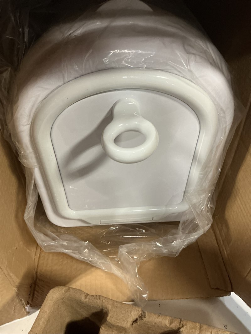 Condition photo showing Good Condition for ubbi pet waste pail, odor-locking cat litter disposal system, stainless steel pet waste can with safety lock & scoop, no special bags required, white waste pail, white