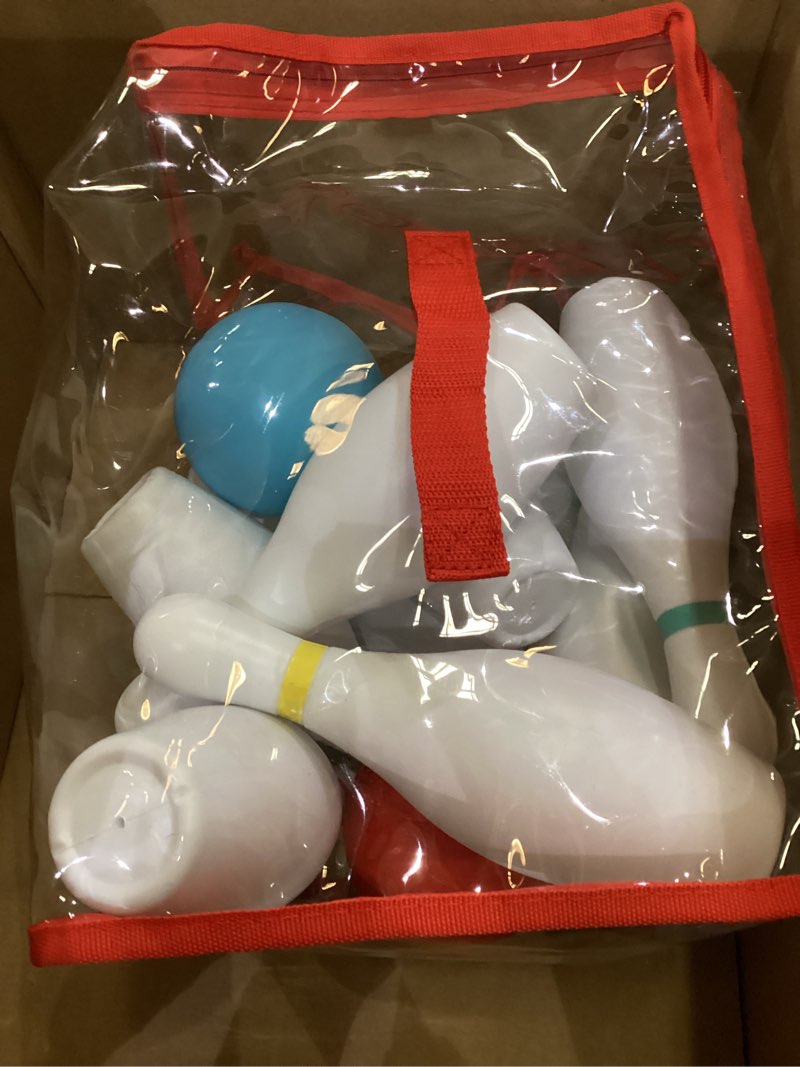 Condition photo showing New/Like New for Chuckle & Roar 10-Pin Kids Bowling Set with Pin Pal – Indoor Active Game for Family Game Night, Easy Setup & Cleanup, Color & Number Learning Toy, Ages 3+