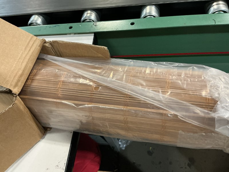 Condition photo showing Good Condition for LazBlinds No Tools No Drill Cordless Bamboo Roman Shades, Light Filtering Window Treatment, Roll Up Bamboo Blinds for Window 38'' W x 64'' H, Squirrel Squirrel 38'' W x 64'' H